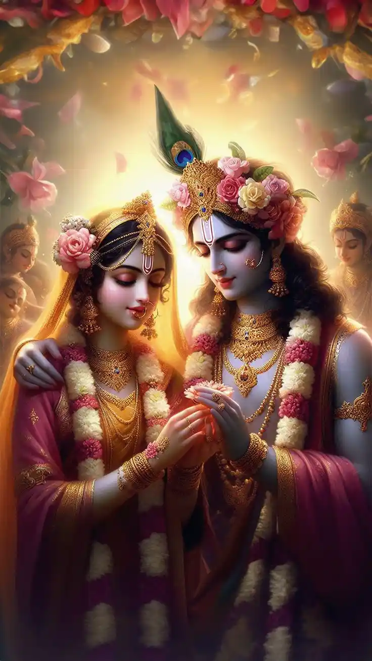 radha krishna wallpaper art