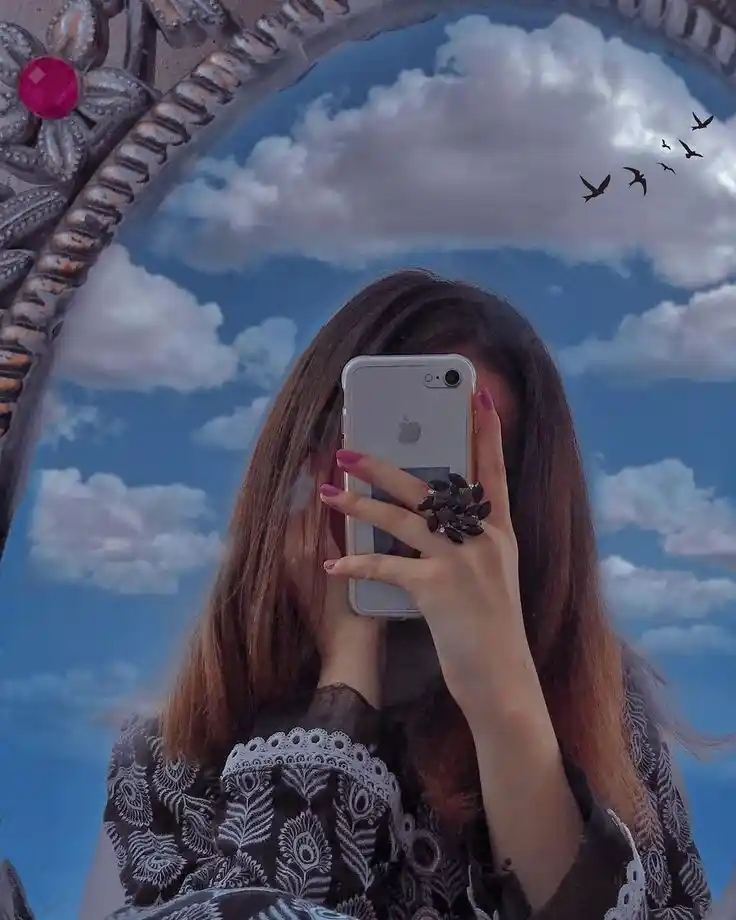 aesthetic dp mirror selfie 8