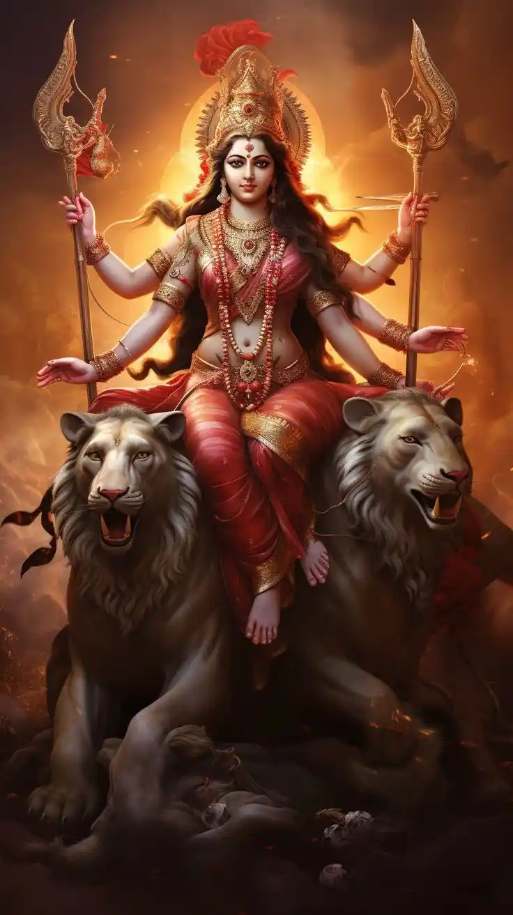 durga maa photo angry